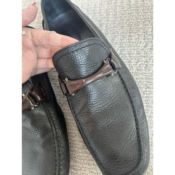 100% Authentic Salvatore Ferragamo Gancini Bit Leather Driver Moccasins 9.5 main image 6